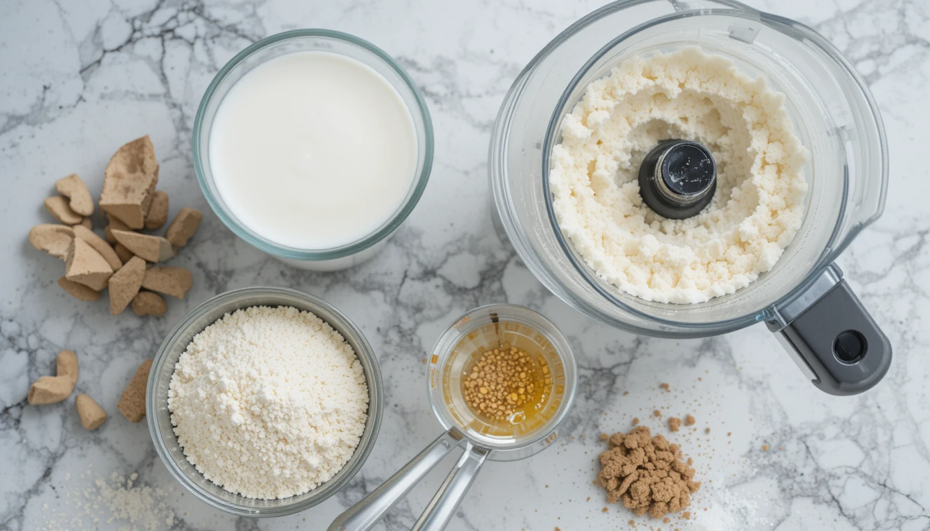 Ingredients for protein ice cream recipe