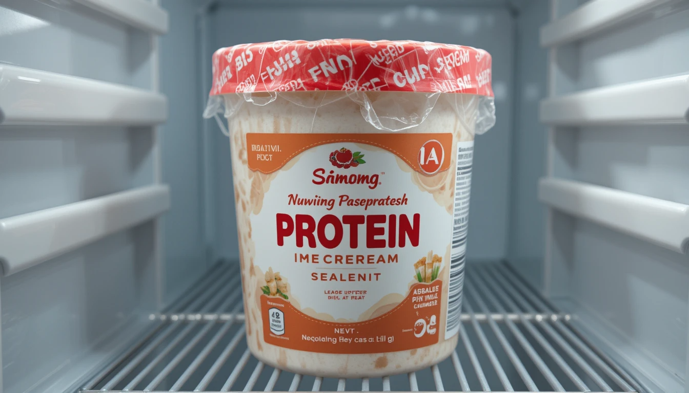 Storing protein ice cream recipes in freezer