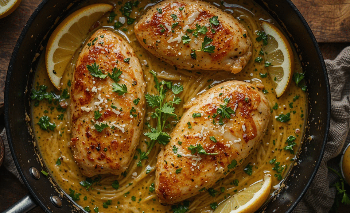 Creamy Garlic Chicken Scampi
